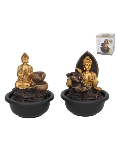 FUENTE BUDA NAYA 2 SURTIDOS LED 16X16X20 CM