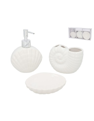 CONJUNTO DE BAÑO MENORCA 3PCS BLANCO