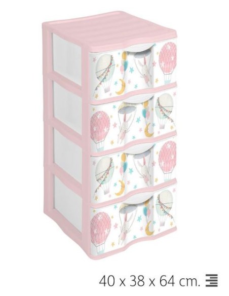 CAJONERAS 40X38X64CM 4 CAJONES CONEJITA