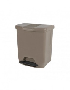 CUBO BASURA CON PEDAL 25L MARRON