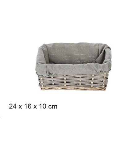 CESTA CADIZ VINTAGE RECTANGULAR CON TELA