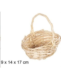 CESTA MIMBRE OVALADA NATURAL 19x14cm