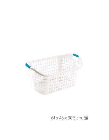 CESTO 61X43X30.5CM ROPA BLANCO