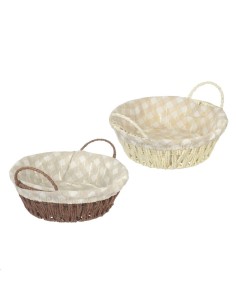 CESTO CUERDA PAPEL MARRON/BLANCO
REDONDO 25x25x7,5cm
