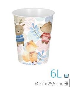 PAPELERA SIN TAPA 6 L. IML BOSQUE