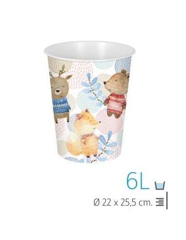 PAPELERA SIN TAPA 6 L. IML BOSQUE