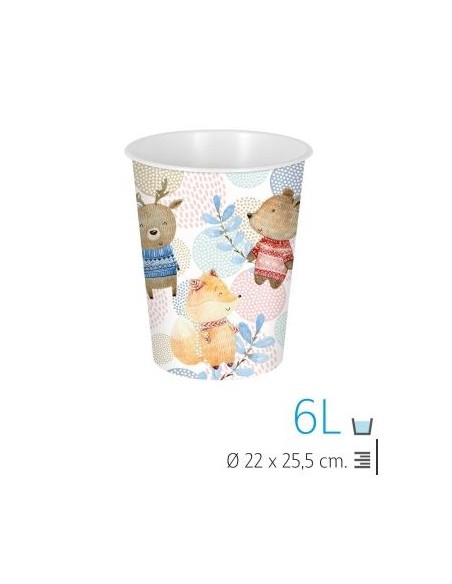 PAPELERA SIN TAPA 6 L. IML BOSQUE