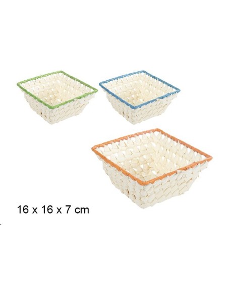 PANERA CUADRADA COLORES SURTIDOS 15,5CM