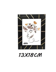 PORTAFOTO PVC (13*18) (Negro / Oro)
