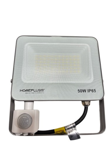 PROYECTOR ALUMINIO LED SEPASU CON SENSOR 50W 6500K IP65 GRIS
