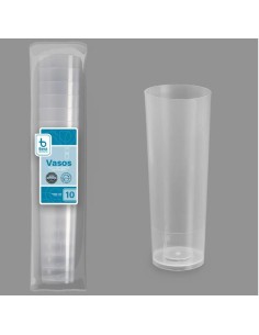 S/10 VASO 300CC TUBO TRANSP  REUTILIZABLE