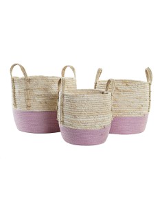 CESTA SET 3 FIBRA CUERDA 30X30X26 NATURAL