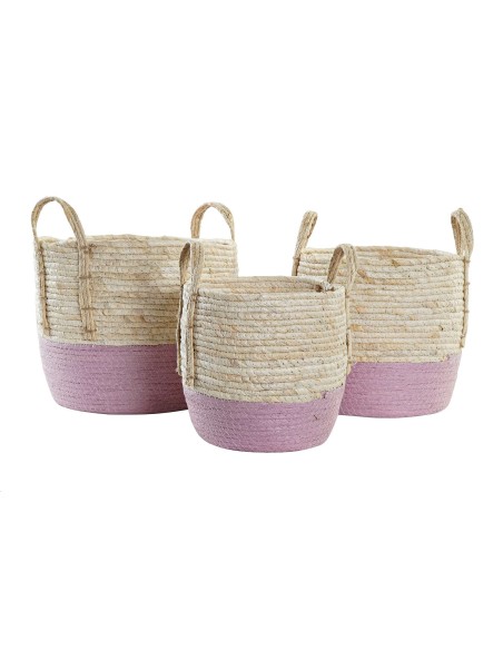 CESTA SET 3 FIBRA CUERDA 30X30X26 NATURAL