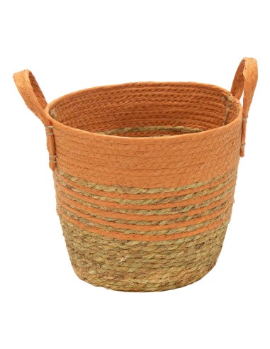 HAYDEN SWIRL BASKET ORANGE D25H24