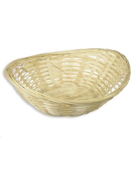 CESTO OVALADO BAMBU COLOR NATURAL 29.5x23x9.5cm