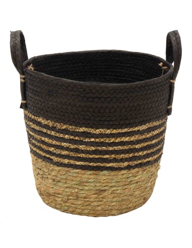 HAYDEN SWIRL BASKET BLACK D22H21