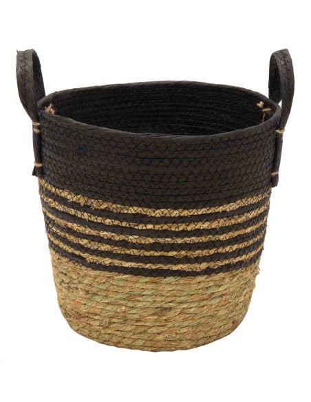 HAYDEN SWIRL BASKET BLACK D22H21