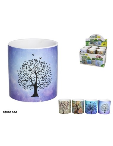 MACETERO ARBOL 13X12CM 4 SURTIDO