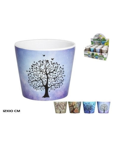 MACETERO ARBOL 12X10CM 4 SURTIDO