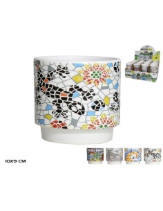 MACETERO MOSAICO ESPAÑOL 10,3X9CM 4STD