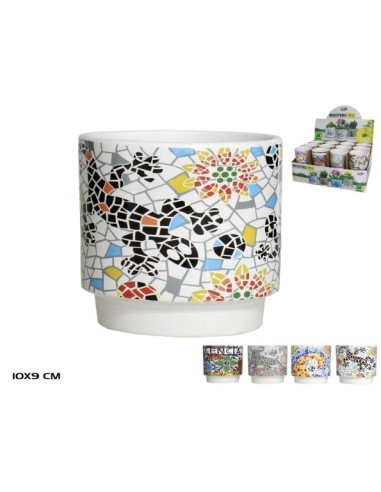 MACETERO MOSAICO ESPAÑOL 10,3X9CM 4STD