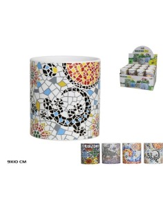 MACETERO  MOSAICO ESPAÑOL 9,5X10CM 4STD