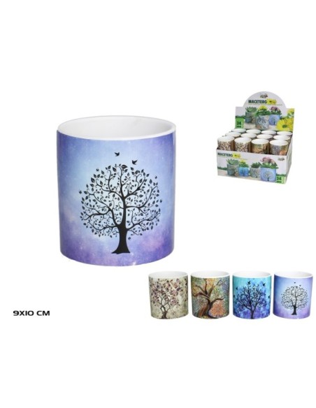 MACETERO ARBOL 9,5X10CM 4 SURTIDO