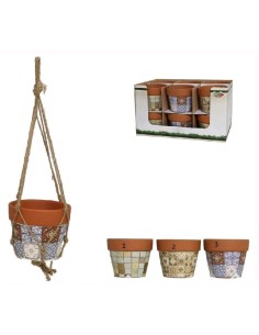 MACETERO COLGAR 12X10 CM TERRACOTA