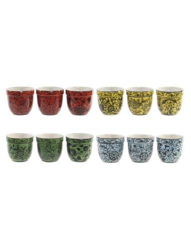 MACETA LOZA 11X11X10 FLORAL 12 SURTIDO