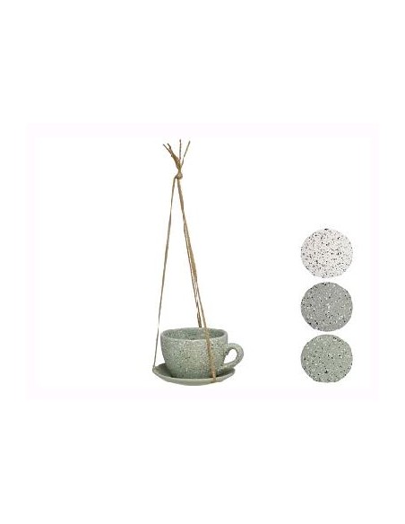 MACETERO TAZA15,2X12X8/15,5X2CM GRANITO