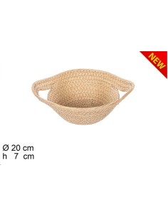 CESTA CUERDA PAPEL NATURAL CON ASAS