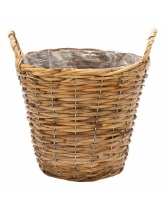 MACETERO ALTO CUBO MIMBRE NATURAL D17H14