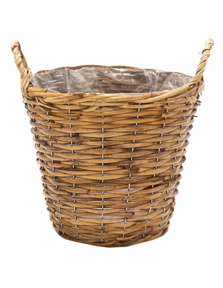MACETERO ALTO CUBO MIMBRE NATURAL D17H14
