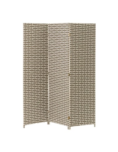 BIOMBO PAPEL TRENZADO GRIS 150 X 2 X 180 CM