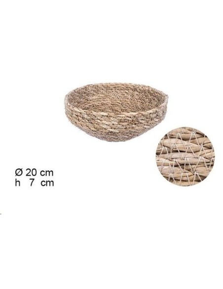 PANERA SEAGRASS REDONDA CONICA NATURAL 20x10x7cm