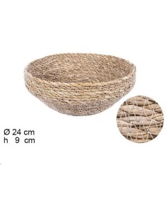 PANERA SEAGRASS REDONDA CONICA NATURAL 24x14x9cm