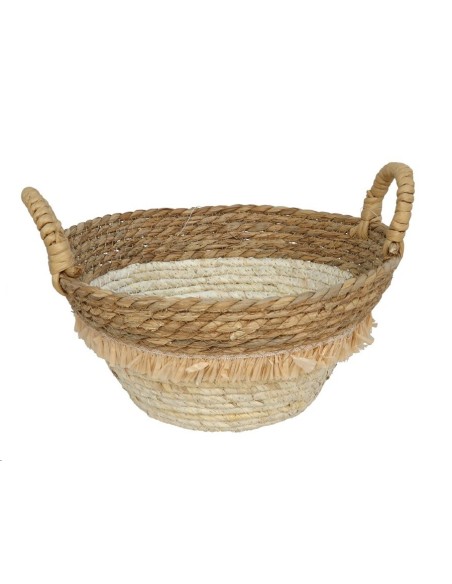 CESTA REDONDA CON ASAS RUANDA 26X13CM