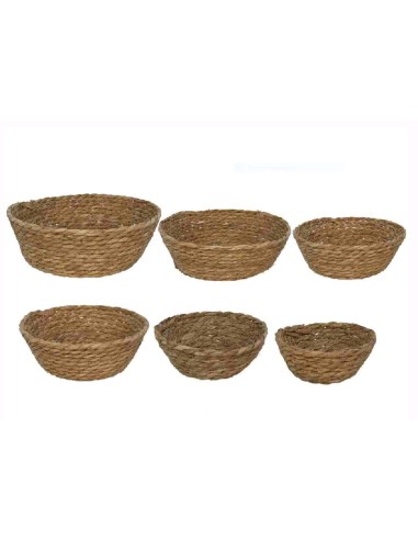 SET 6 CESTAS NATURA 28X28X10