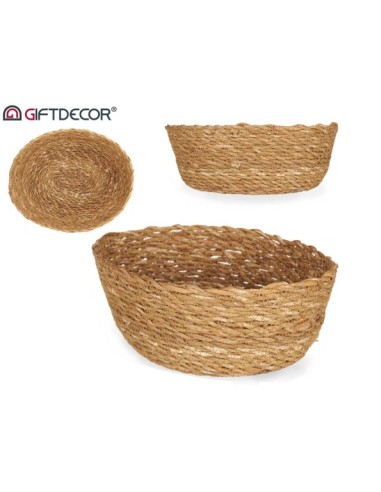 CESTO VEGETAL CONICO OVALADO NATURAL 26CM