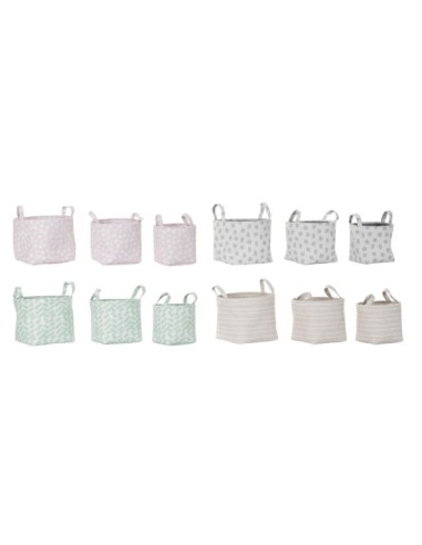 CESTA SET 3 POLIESTER 30X30X23 4 SURT.