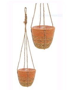 HAYDEN SWIRL HANGER ORANGE D18H16