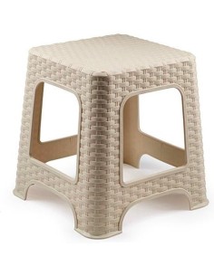 TABURETE RATTAN PEQUEÑO MARRON CLARO RATTAN