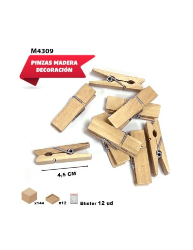 PINCITAS DE MADERA NATURAL 4.5 MM