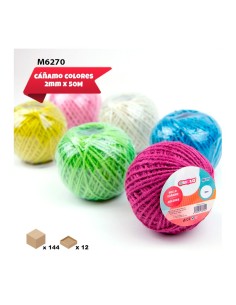 ROLLO DE CAÑAMO DE COLORES 50M