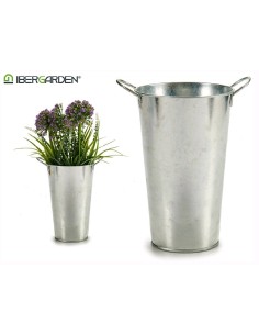 CUBO ALTO CON ASA ZINC 15 x 20 x 23,5 cm.