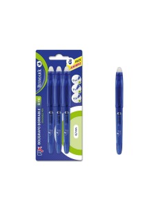 BOLIGRAFO BISMARK BORRABLE C/CAP AZUL BL3.