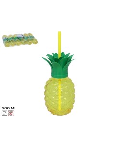 VASO COCTEL PIÑA 550ML C/PAJITA
