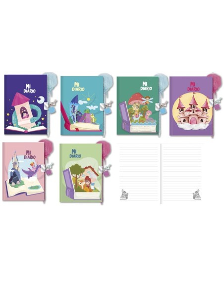 DIARIO C/BOLIGRAFO POMPOM ONCE UPON A DAY