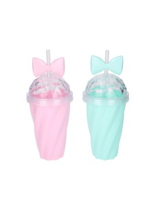 VASO C/CAÑITA LAZITO 2 COL SRT 420 ML