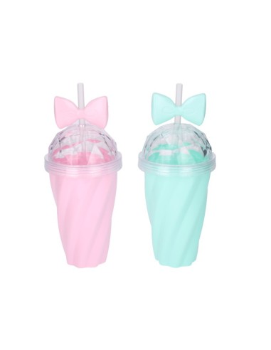 VASO C/CAÑITA LAZITO 2 COL SRT 420 ML